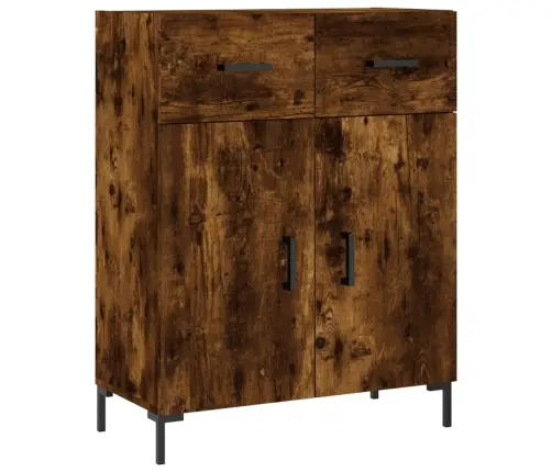 Kõrge Kapp, Suitsutatud Tamm, 69,5 X 34 X 180 cm Tehispuit