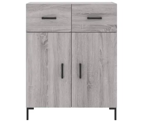 Komoda, Pilkos Ąžuolo Spalvos, 69,5X34X180cm Apdirbta Mediena