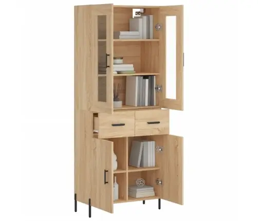 Augstais Skapis, Ozolkoka, 69,5X34X180 Cm, Inženierijas Koks Vidaxl