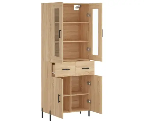 Augstais Skapis, Ozolkoka, 69,5X34X180 Cm, Inženierijas Koks Vidaxl