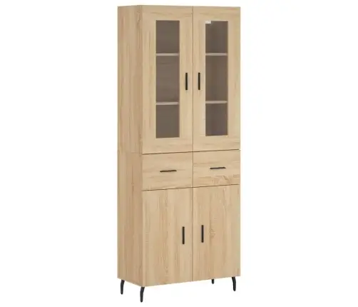 Kõrge Kapp, Sonoma Tamm, 69,5 X 34 X 180 cm Tehispuit