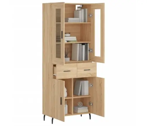 Kõrge Kapp, Sonoma Tamm, 69,5 X 34 X 180 cm Tehispuit