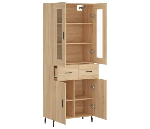 Kõrge Kapp, Sonoma Tamm, 69,5 X 34 X 180 cm Tehispuit