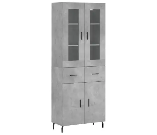 Kõrge Kapp, Betoonhall, 69,5 X 34 X 180 cmTehispuit