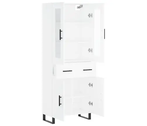 Augstais Skapis, Balts, 69,5X34X180 Cm, Inženierijas Koks Vidaxl