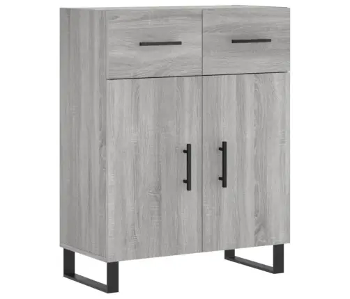 Komoda, Pilkos Ąžuolo Spalvos, 69,5X34X180cm Apdirbta Mediena