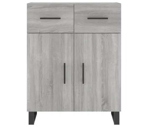 Komoda, Pilkos Ąžuolo Spalvos, 69,5X34X180cm Apdirbta Mediena