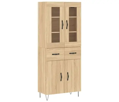 Augstais Skapis, Ozolkoka, 69,5X34X180 Cm, Inženierijas Koks Vidaxl