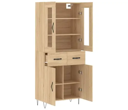 Augstais Skapis, Ozolkoka, 69,5X34X180 Cm, Inženierijas Koks Vidaxl