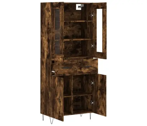 Komoda, Dūminio Ąžuolo Spalvos, 69,5X34X180cm Apdirbta Mediena