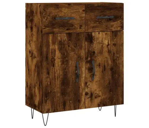 Komoda, Dūminio Ąžuolo Spalvos, 69,5X34X180cm Apdirbta Mediena