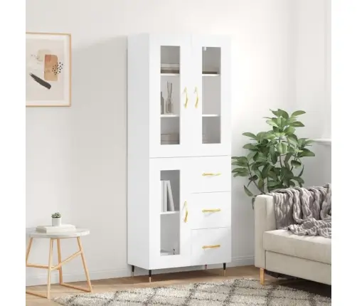 Augstais Skapis, Balts, 69,5X34X180 Cm, Inženierijas Koks Vidaxl