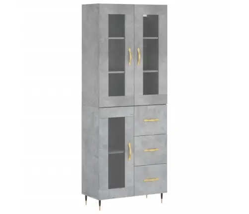 Kõrge Kapp, Betoonhall, 69,5 X 34 X 180 cmTehispuit