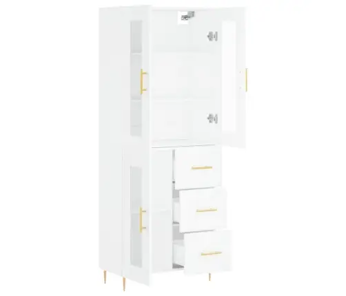 Augstais Skapis, Balts, 69,5X34X180 Cm, Inženierijas Koks Vidaxl