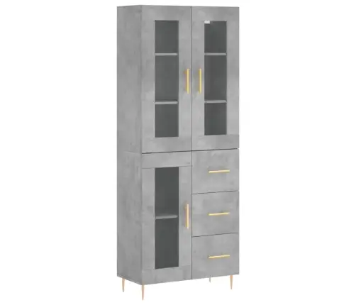 Kõrge Kapp, Betoonhall, 69,5 X 34 X 180 cmTehispuit