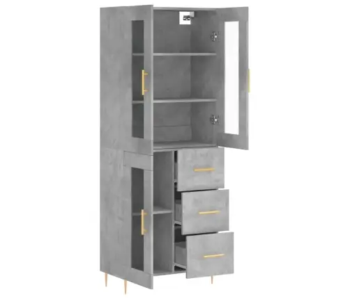 Kõrge Kapp, Betoonhall, 69,5 X 34 X 180 cmTehispuit