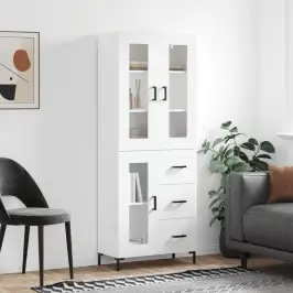 Augstais Skapis, Balts, 69,5X34X180 Cm, Inženierijas Koks Vidaxl