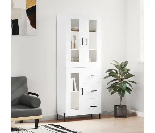 Komoda, Baltos Spalvos, 69,5X34X180cm Apdirbta Mediena Komoda, Baltos Spalvos, 69,5X34X180cm Apdirbta Mediena