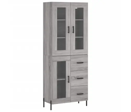 Augstais Skapis, Pelēks, 69,5X34X180 Cm, Inženierijas Koks Vidaxl Augstais Skapis, Pelēks, 69,5X34X180 Cm, Inženierijas Koks Vidaxl