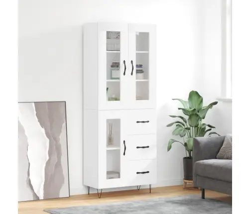 Komoda, Baltos Spalvos, 69,5X34X180cm Apdirbta Mediena