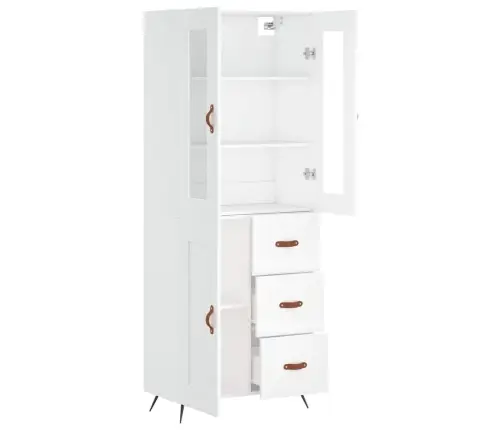 Augstais Skapis, Balts, 69,5X34X180 Cm, Inženierijas Koks Vidaxl