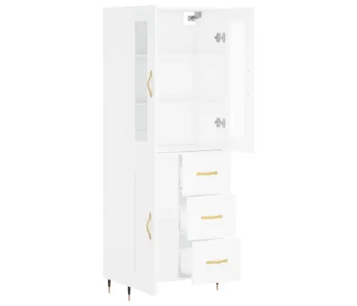 Augstais Skapis, Balts, 69,5X34X180 Cm, Inženierijas Koks Vidaxl