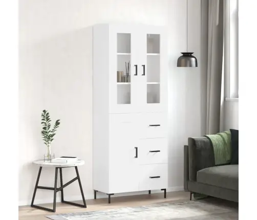 Augstais Skapis, Balts, 69,5X34X180 Cm, Inženierijas Koks Vidaxl