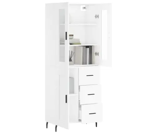 Komoda, Baltos Spalvos, 69,5X34X180cm Apdirbta Mediena