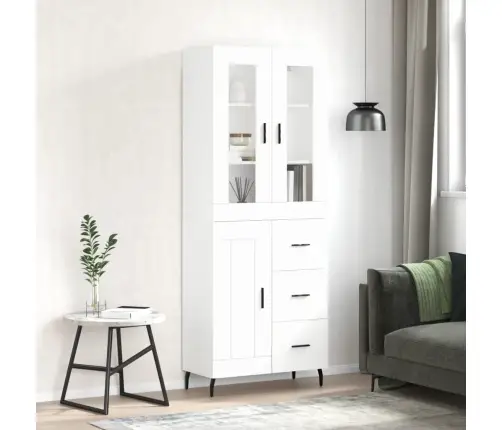 Komoda, Baltos Spalvos, 69,5X34X180cm Apdirbta Mediena