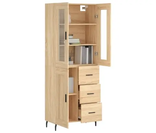 Augstais Skapis, Ozolkoka, 69,5X34X180 Cm, Inženierijas Koks Vidaxl