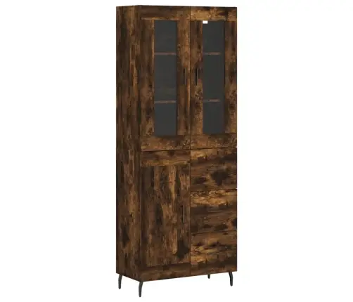Kõrge Kapp, Suitsutatud Tamm, 69,5 X 34 X 180 cm Tehispuit
