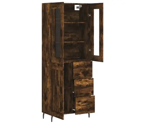 Kõrge Kapp, Suitsutatud Tamm, 69,5 X 34 X 180 cm Tehispuit