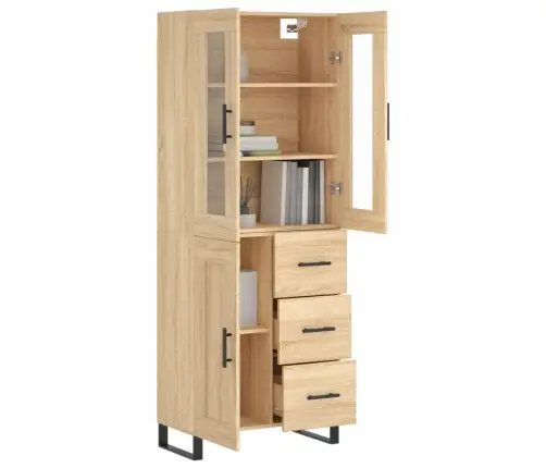 Augstais Skapis, Ozolkoka, 69,5X34X180 Cm, Inženierijas Koks Vidaxl