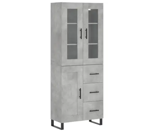 Kõrge Kapp, Betoonhall, 69,5 X 34 X 180 cmTehispuit