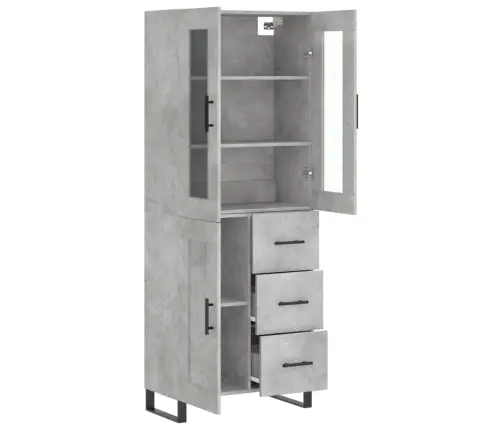 Kõrge Kapp, Betoonhall, 69,5 X 34 X 180 cmTehispuit