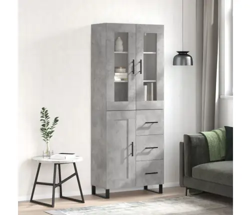 Kõrge Kapp, Betoonhall, 69,5 X 34 X 180 cmTehispuit