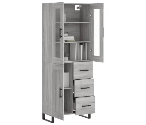 Kõrge Kapp, Hall Sonoma Tamm, 69,5 X 34 X 180 cm Tehispuit