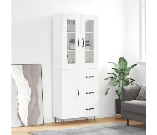 Augstais Skapis, Balts, 69,5X34X180 Cm, Inženierijas Koks Vidaxl