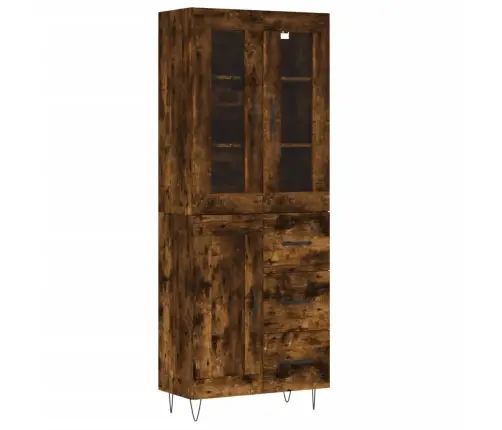 Komoda, Dūminio Ąžuolo Spalvos, 69,5X34X180cm Apdirbta Mediena