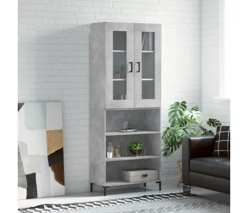 Augstais Skapis, Pelēks, 69,5X34X180 Cm, Inženierijas Koks Vidaxl Augstais Skapis, Pelēks, 69,5X34X180 Cm, Inženierijas Koks Vidaxl