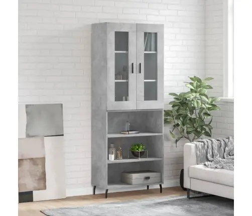 Kõrge Kapp, Betoonhall, 69,5 X 34 X 180 cmTehispuit