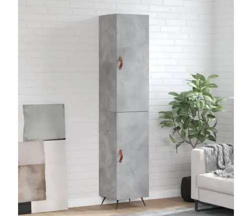 Kõrge Kapp, Betoonhall, 34,5X34X180 cm Tehispuit