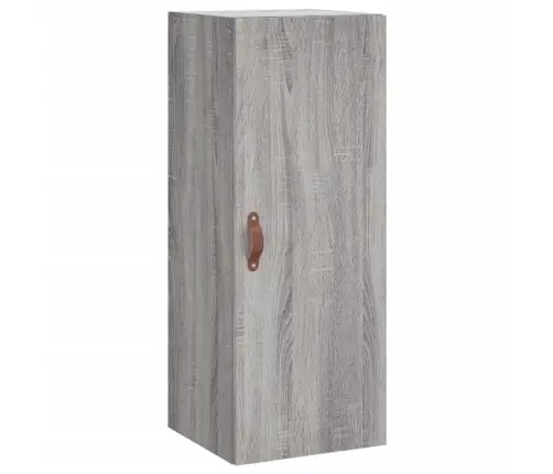 Augstais Skapītis, Pelēks, 34,5X34X180 Cm, Inženierijas Koks Vidaxl