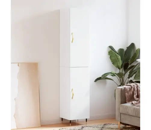 Augstais Skapītis, Balts, 34,5X34X180 Cm, Inženierijas Koks Vidaxl