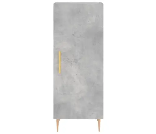 Augstais Skapītis, Pelēks, 34,5X34X180 Cm, Inženierijas Koks Vidaxl