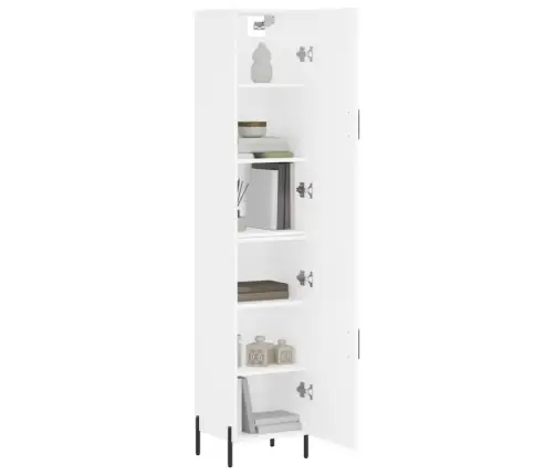 Augstais Skapītis, Balts, 34,5X34X180 Cm, Inženierijas Koks Vidaxl