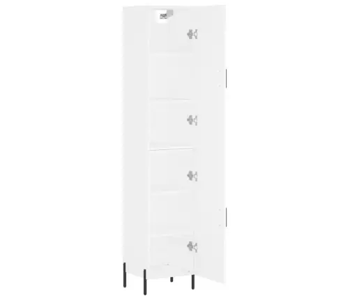 Augstais Skapītis, Balts, 34,5X34X180 Cm, Inženierijas Koks Vidaxl