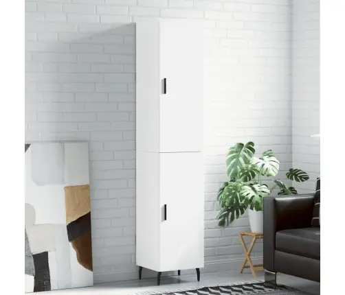 Kõrge Kapp, Valge , 34,5X34X180 cm Tehispuit