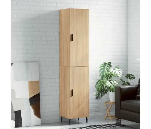 Augstais Skapītis, Ozolkoka, 34,5X34X180 Cm, Inženierijas Koks Vidaxl