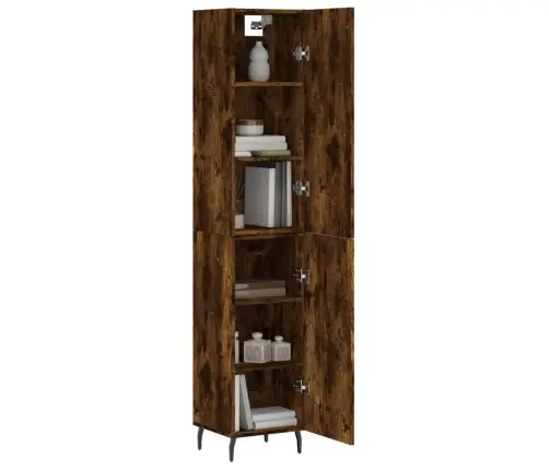 Kõrge Kapp, Suitsutatud Tamm, 34,5X34X180 cm Tehispuit